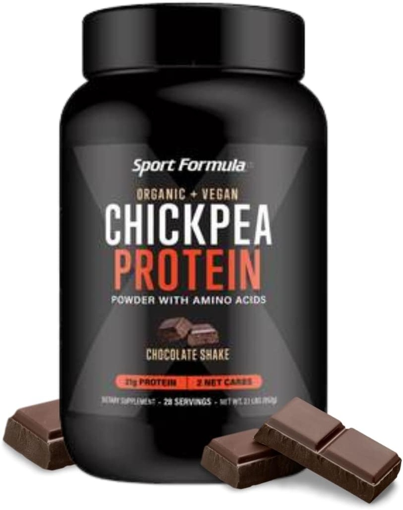 Spor Formula Stokpea Protein Toz, Organik ve Vegan Bitki Temelli Protein, Tüm Doğal Protein Tozu Temel Amino Asitler, Çikolata Flavor, sadece 21 Grams proteini ile 2 net Karbs