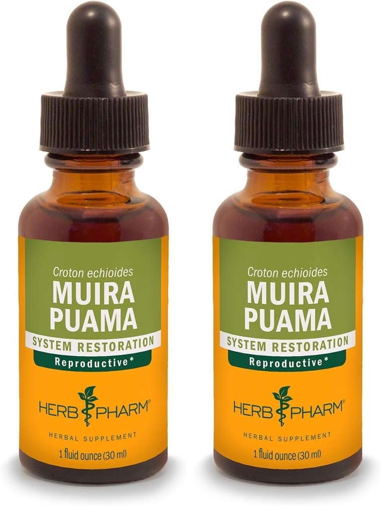 Herb Pharm Muira Puama Extract for Reproductive System Support - 1 Ounce (Pack of 2)