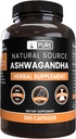 Rena originalingredienser Ashwagandha (365 kapslar) Inga magnesium eller risfiller, alltid rena, labb verifierade