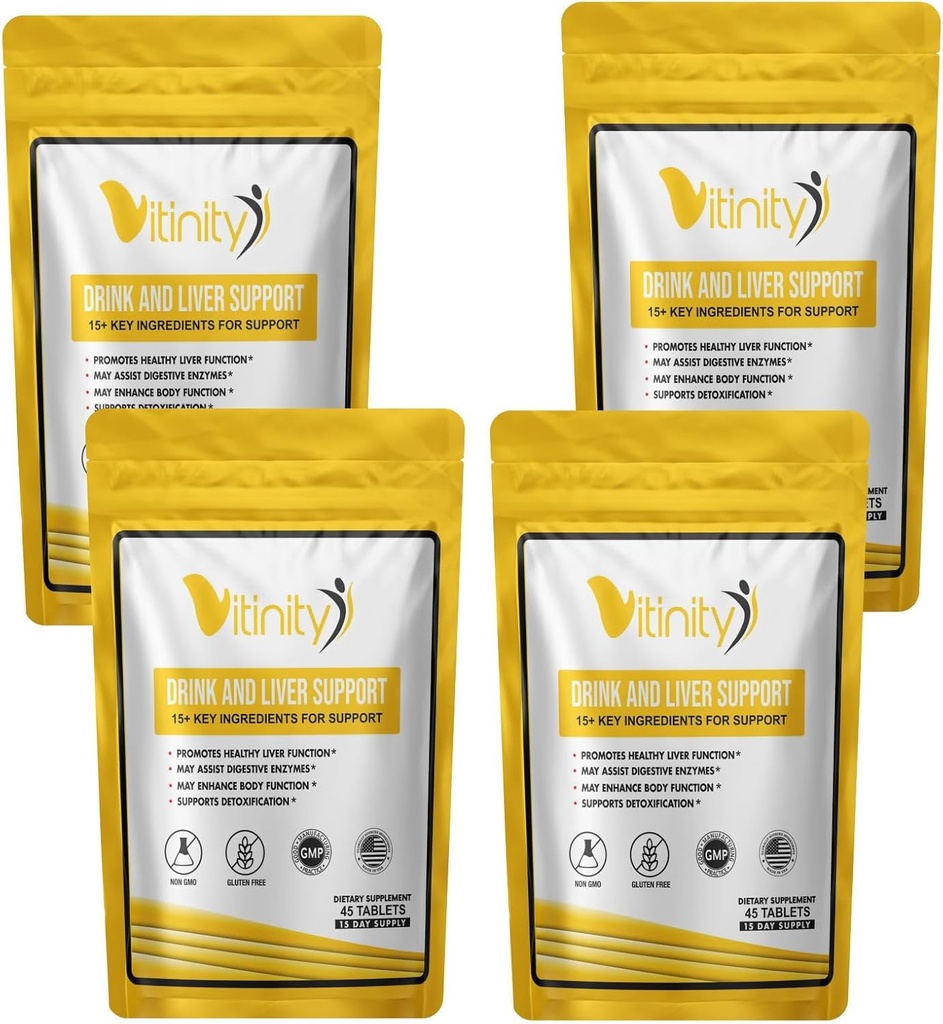 Anti Drink Support Supplement-15+Key ingredienser for craving støtte,Liver Health,Kudzu, Melk Thistle, Holy Basil, DHM,All Natural Cleanse,Graduell reduksjon,Nutrient Replenisher Tabletter(60 dager)