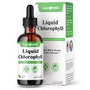 LIQUIDHEALTH Liquid Chlorophyll Drops - Internal Deodorizer, Liver Detox, Immune Support, Promote Collagen for Hair & Skin, Stop Bad Breath, Reduce Appetite - Made in the USA, Vegan, Non-GMO (2 oz)