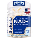 NAD Supplement for Men – Liposomal NAD+ NMN Alternative Nitric Oxide Prostate Health Supplements with Resveratrol, CoQ10, L Citrulline and Lycopene for Anti-Aging & Cellular Energy Support 60 Capsules