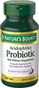 Nature's Bounty Lactobacillus Acidophilus Probiotic Supplement - Daily Probiotic for Women/Men Digestive Health, 100 Million Organisms, Vegetarisch, 1 Serving per Day, 120 Tablets