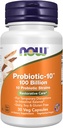תוספי מזון עכשיו, Probiotic-10TM, 100 מיליארד, עם 10 Probiotic Strains, Dairy, Soy ו Gluten חינם, סטרין מאומת, 30 קפסולות Veg.