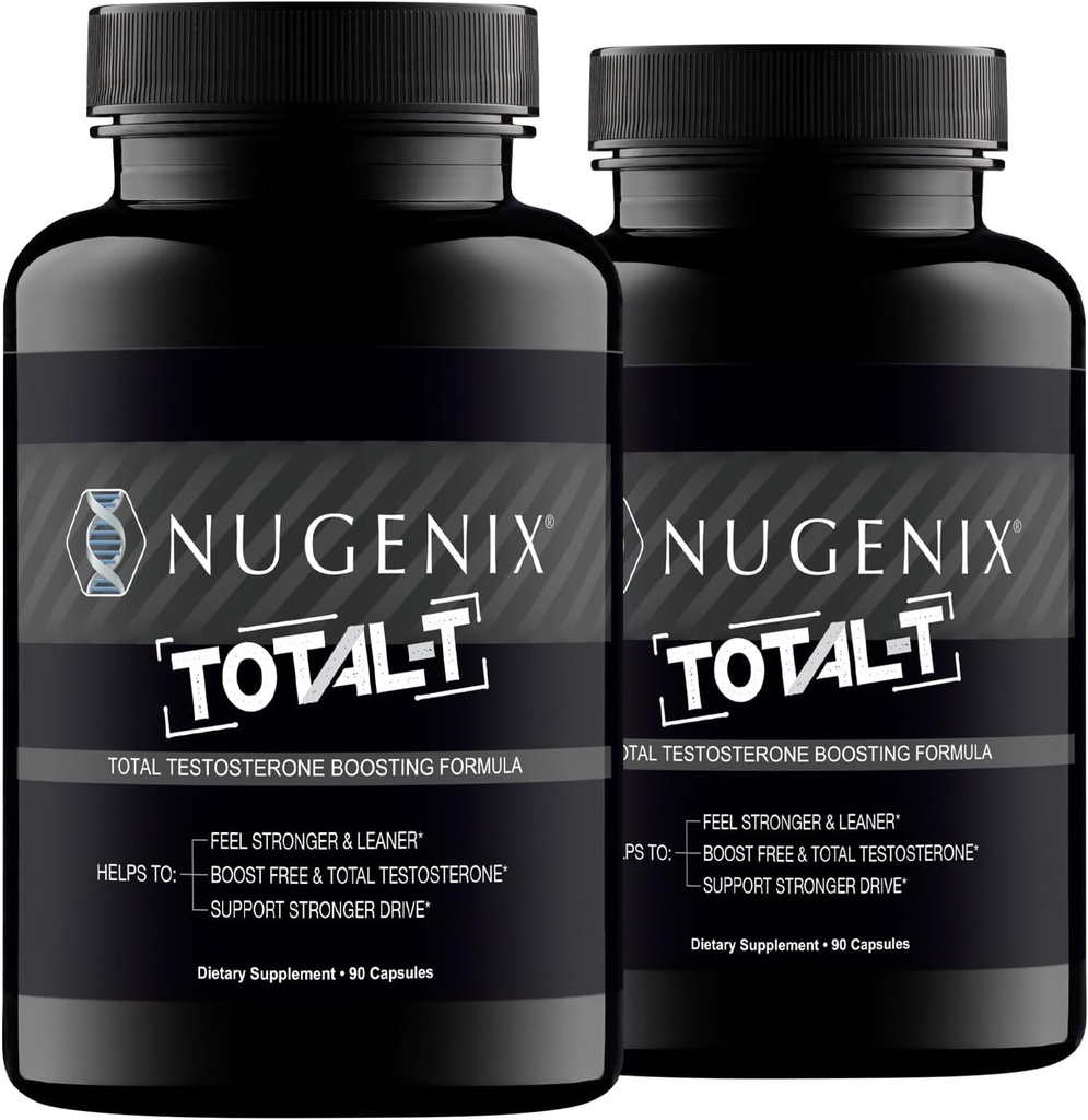 Nugenix Total-T, Testosterona Booster gehigarria gizonentzat, 180 kondea