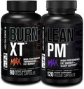 Jacked Factory Burn-XT Max - termogenski gorilnik maščob in supresiv apetita (90 kapsul) & Lean PM Max Visoka zmogljivost Hujšanje, Fat Burner, & Appetite Supress (120 kapsul)