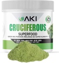 AKI Cruciorous Superfood Green Mix Powder - Made from Kael, Brookry, Brussels Spruts, Cabbage - Packed with Essential Phytonutrients & Vitamins ((5.3oz/150g)