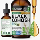 Perimenopause & Menopause Supplements for Women*, 2 Fl.Oz | Vegan Black Cohosh Tincture for Mood Support & Women's Wellness, Black Cohosh Supplement, 28-Day Supply, Alcohol & Sugar Free