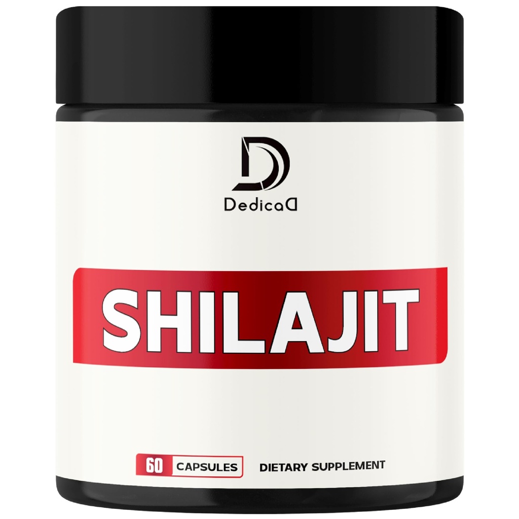 1000Mg Shilajit Pure Himalayan Organic Capsules - Contains Natural Fulvic, Humic Acid & 85 Others - Shilajit Supplement for Body Balance, Heart Health, Brain & Immune System Support - 60 Counts