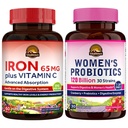 Vitalitown Women’s Probiotics & Iron Supplement Bundle