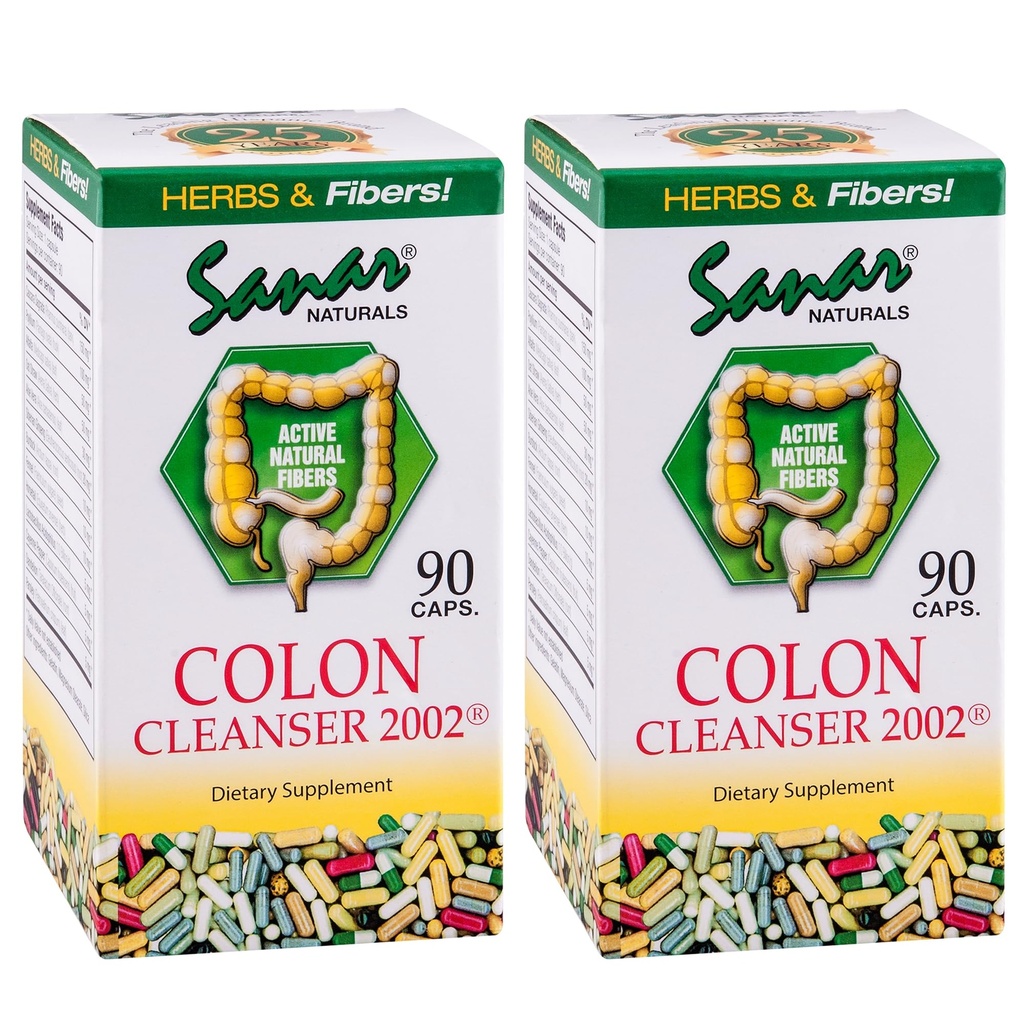 Sanar Naturals Colon Cleanser, 90 Capsules (2 Pack) - Dietary Fiber, Herbal and Probiotics Blend, Digestive Support, Colon Cleanse Supplement for Women & Men
