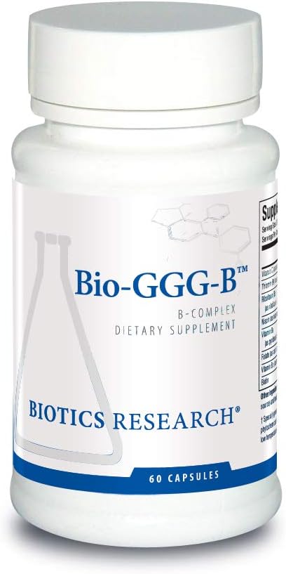 Biotics Research GGG B, complexo, formes activen bioquímiques de B vitmins, Thimina, Riboflavin, Narcían, B6, B12, Frute Produc l'Energia, optimització positiva d'aliments, MCardio Salut Nasule