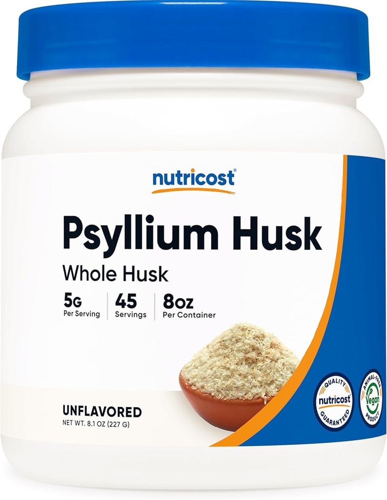 Nutricost Psyllium With Husk milteliai (Flakes) 8.1oz - Gluten Free & Non-GMO