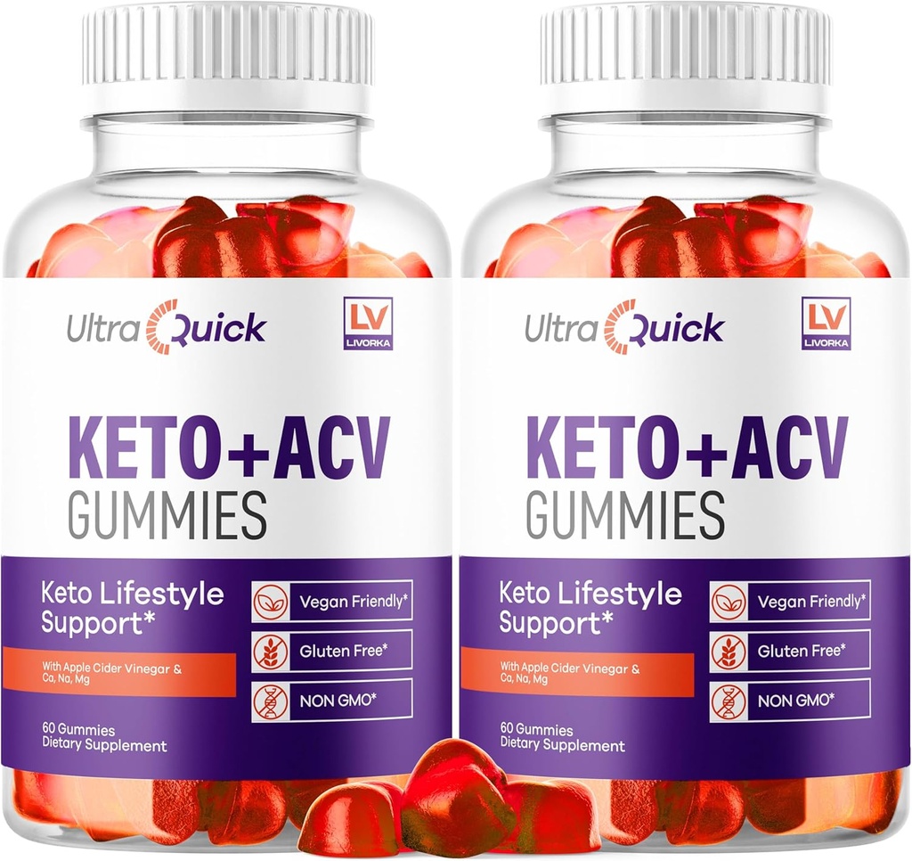 (2 paketas) Ultra Quick Keto ACV Gummies Weight Loss, Ultra Quick Keto ACV Gummies, UltraQuick Keto Plus ACV Support Gummies, Ultra Quick Weight Loss Gummies for 2 Months