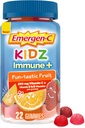 Emergen-C Kidz Immune+ Supporto immunitario Integratori alimentari, Gummie aromatizzate con vitamina C, Vitamine B e Vitamina D per il supporto immunitario, Gummie aromatizzate alla frutta divertente - 22 Conte