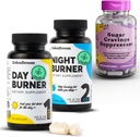 ColonBroom Day & Night Burner Supplements, Kilo Management Pills (60 Xidmət) + Sugar Craving Suppressant - Chromium Picolinate 200mcg (60 Xidmət)