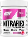 GAT SPORT Nitraflex Advanced Pre-Wortout Powder, Αυξάνει τη ροή του αίματος, Ενισχύει τη δύναμη και την ενέργεια, Βελτιώνει την απόδοση άσκησης, Creatine-free (Watermelon, 30 εξυπηρετούν)