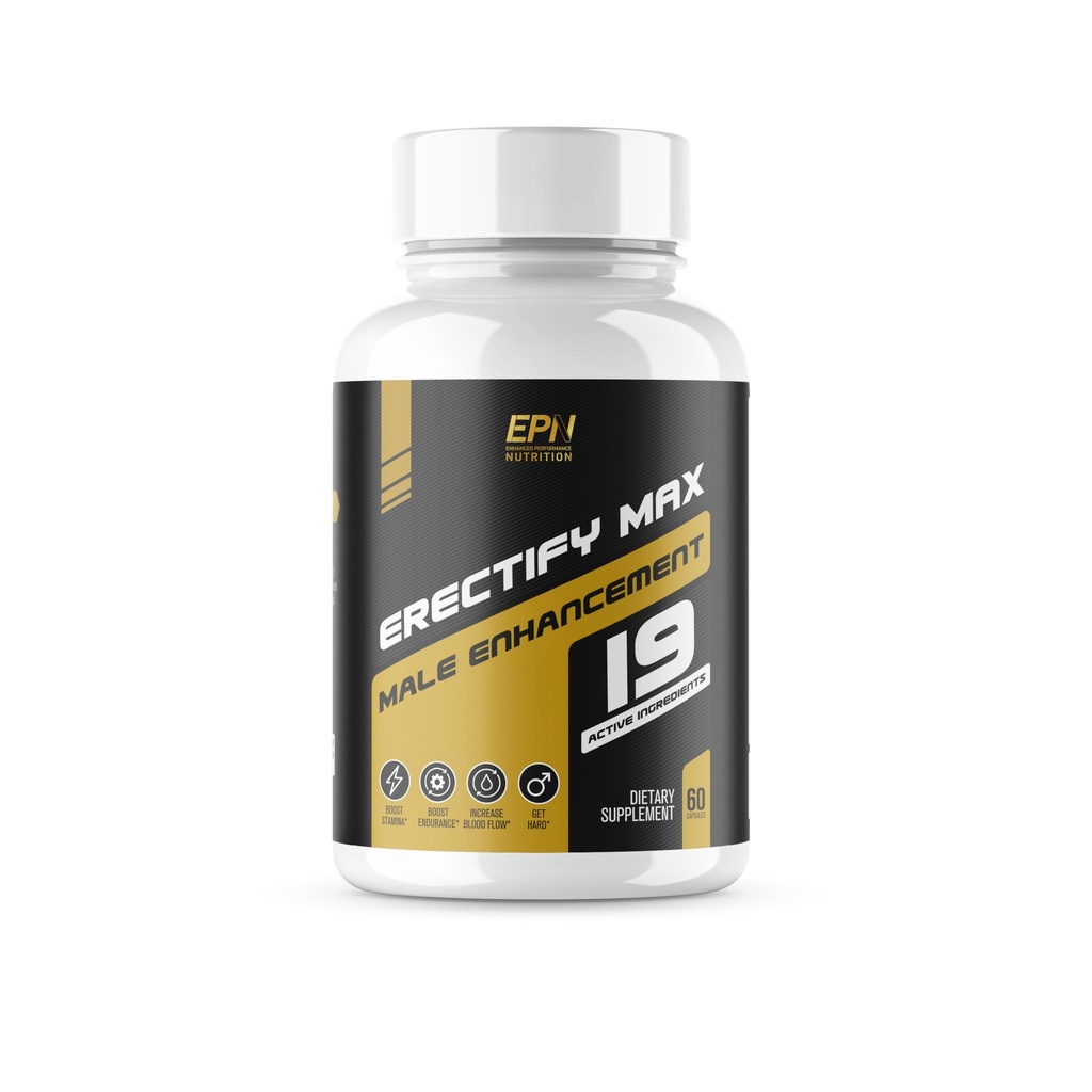 ERECTIFY MAX Pills for Men - Erection Support Supplement | New Highly Dosed Male Enhancement to Assist Blood Flow, Thickness & Boost Libido | Horny Goat Weed + 18 Ingredients - 60 Tablets
