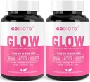 GOBIOTIX Piele de păr și unghii Suplimentul de vitamine - 10000mcg Biotin pastile cu acid hialuronic, Folat, fier, magneziu și zinc - producția de colagen, creșterea părului - 60 Serviri