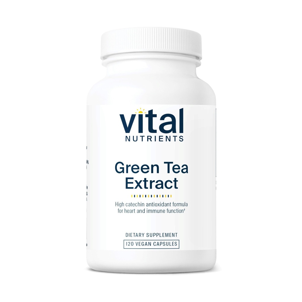 Vital Nutrients Green Tea Extract 550mg - Potent Antioxidant for Heart & Immune Health* - Polyphenols Supplement with EGCG - Gluten, Dairy, Soy Free - Non-GMO - 120 Capsules
