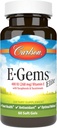 Carlson - E-Gems Elite, 400 IU Vitamin E mit Tocopherolen & Tocotrienols, Herzgesundheit & Optimale Wellness, Antioxidans, 60 weiche Gele
