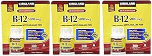 Kirkland Pozpfa Sublingual B-12 5,000 mcg, 300 Tablets (3 Pack)