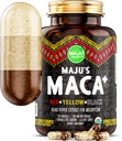 Maju Superfoods 4-in-1 Maca Root Capsules, Organic Black, Yellow & Red Roots w Black Pepper Extract for Absorptie (120 ct) 