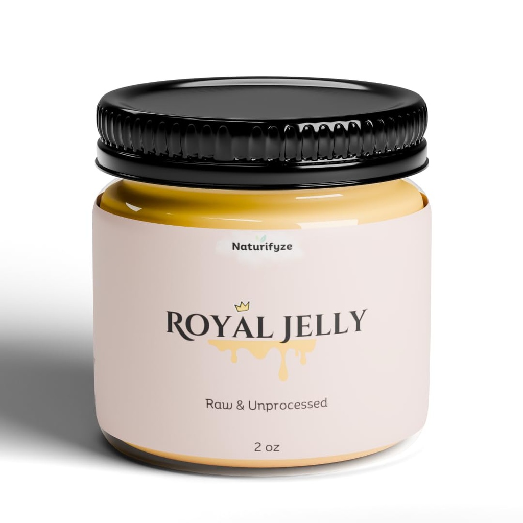 100% Pure Royal Jelly - Raw & Unprocessed, Packed with Vitamins & Amino Acids, Natural Skincare (2oz)