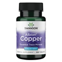 Swanson Copper Chelate Mineral Supplement for Adults Seeking Antioxidant, Immune, and Red Blood Cell Support - 2 mg (300 Tablets, 2 Pack)