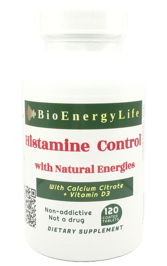 Histamine Control with Natural Energies - 120 Tablets - with Natural Frequencies of HNMT and DAO enzymes to Help Control Histamine Levels