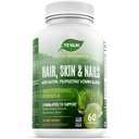 100% Pure Hair, Skin, and Nails Vitamins with Biotin Super Blend Formula, Designed to Support Radiant Beauty, Hair, Skin and Nail Health for Both Women and Men