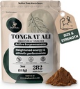 Jungle Powders Tongkat Ali for mænd Powder 200: 1 Uddrag 282 Servering 5 Ounce Bag Eurycoma Longifolia Powder Supplement Tonkat- Ali Pure Longjack Root Traditional Herre Health Support til Drive Passion