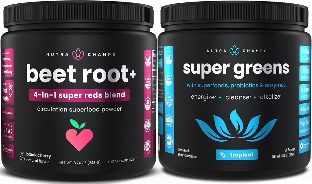 NutraChamps Beet Root Powder - Zöldek Superfood Powder