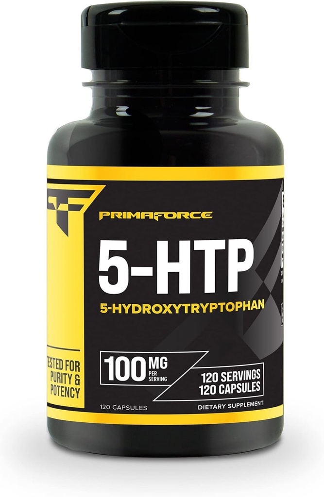 Primaforce 5- HTP 100mg Supplement, 120 Kapsule, 100mg Per Serving, 5- hydroxytryptofán