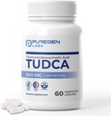 Puregen Labs TUDCA (Tauroursodeoxycholic Acid) 500mg zerbitzatu bakoitzeko, Bile Salts Liver Supplement | No Harmful Additives | Non-GMO | Gluten Free | Made in USA - 60 Vegetarian Capsules