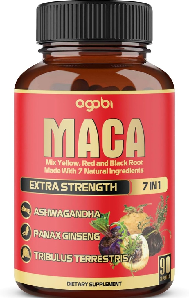 Maca Root Capsules - Unterstützt natürliche Gesundheit - Energie - Performance & Mood Supplement - Enhanced Blood Flow 3-Month Supply