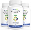 Lipostomal Fisetin amb Quercetin suplementaris 1200 mg per Serving, Ompion Polvols antioxidants per a Dones, Men, Non-GO, Gutlutin-Free,3 Amppolles de180gelis