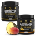 HRDWRK - 100 Servings Keto Electrolytes Powder Hydration Sugar Free - Electrolyte Powder to Boost Endurance & Reduce Fatigue with Electrolytes Supplement - Unflavored & Mango Pineapple Set
