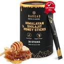 Pure Himalayan Shilajit Honey Sticks con Zafferano – 30 Count | 75%+ Acido Fulvico, 85+ Minerali Trace | Energia Naturale & Immunity Booster | Easy Single-Use Packets