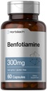 Horbaach Benfotiamine 300mg | 60 Capsules | Vitamin B1 Thiamine | Non-GMO & Gluten Free Supplement
