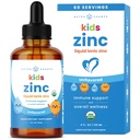 NutraChamps Liquid Zinc Drops for Kids, Ionic Zinc Drops Enhanced with Vitamin C for Children, Sugar-Free 4 oz, Vegan & Non-GMO, Unflavored, 60 Servings, 2 Month Supply