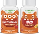 Trẻ em ăn nhanh Multivitamin + Iron 10mg + C Chewables Bundle