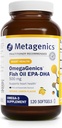 Metagenics OmegaGenics EPA-DHA 500 - Suplimentul de ulei de pește de mare potențial pentru sănătate cardiovasculară* - Susținută și puritate testată - non-GMO & Gluten-Free - 120 Softgels