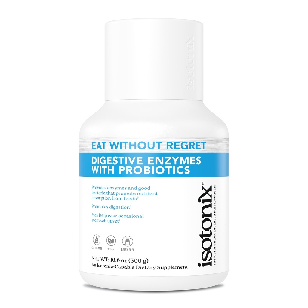 Isotonix® Digestive Enzymes with Probiotics | DigeZyme® Multi-Enzyme Complex & Lactospore® Bacillus Coagulans | Nutrient Absorption, Gut Balance & Digestive Health | Vegan, Gluten-Free | 90 Servings