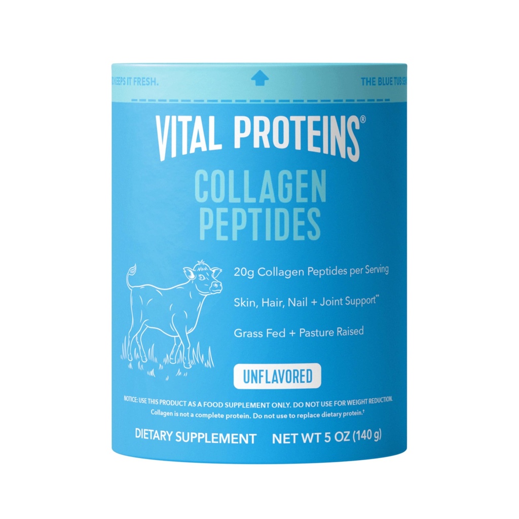 Vital Proteins Collagen Peptides Powder Supplement for Skin Hair Nail Joint Health or Support - Hydrolyzed Collagen - Unflavored, 7 Servings