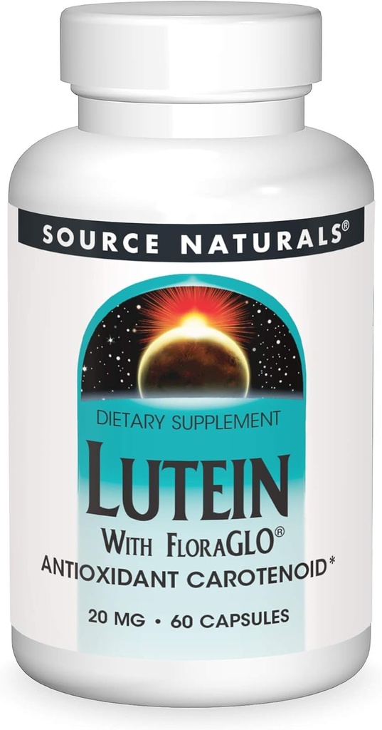 Kilde Naturals Lutein med FloraGLO 20 mg Antioxidant Carotenoid - 60 kapsler