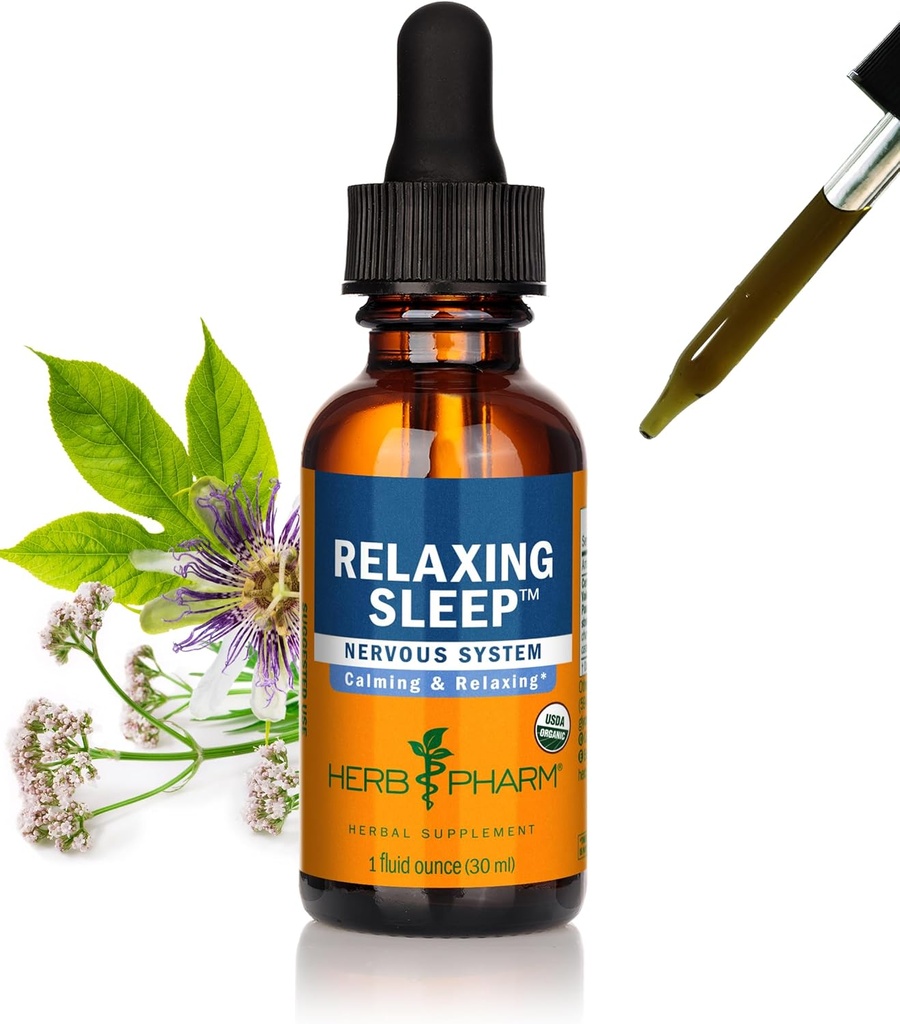 Herb Pharm Relaxing formule d'herbe de sommeil avec extrait valérian - 1 Ounce