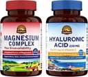Vitalitown Magnesium + Hyaluronsyre Bundle® Magnesium Complex (Item 1) & Hyaluronsyre Plus Vitamin C (Item 2) 120 Magnesiumkapsler og 90 Hyaluronsyrekapsler
