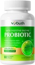 Probióticos para Mulheres e Homens - Probiótico 50 bilhões UFC 18 Strains & 5 Enzimas Digestivas para Gut Health, Imune - Probióticos Cápsulas Suporta Gás e Bloating, Natural, Não-GMO, Gluten Free, 60ct