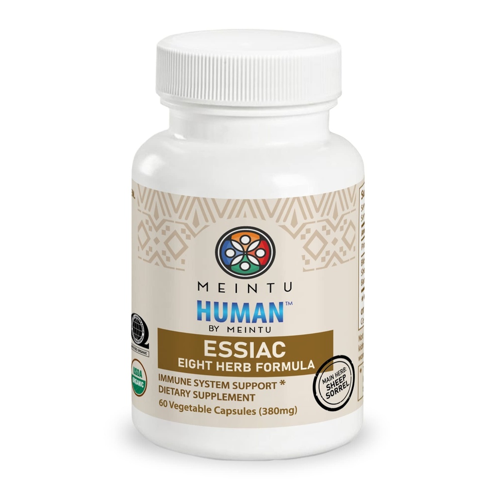 Organic 8 Herb Essiac Capsules - Advanced Powerful Antioxidant Blend to Help Promote Overall Health - 100% Organic Essiac Tea 8 Herb Supplement - 60 Capsules